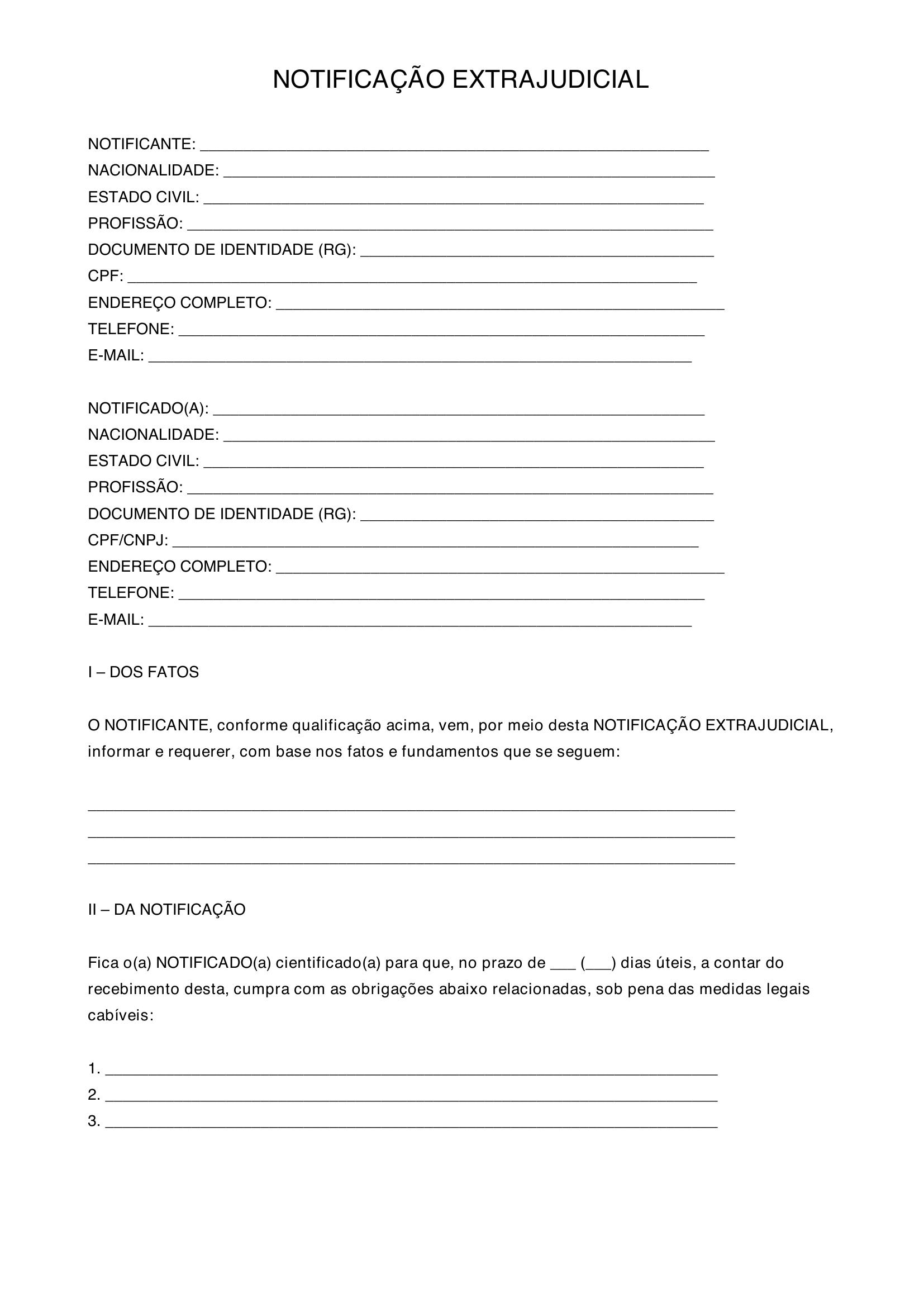 Modelo De Notificação