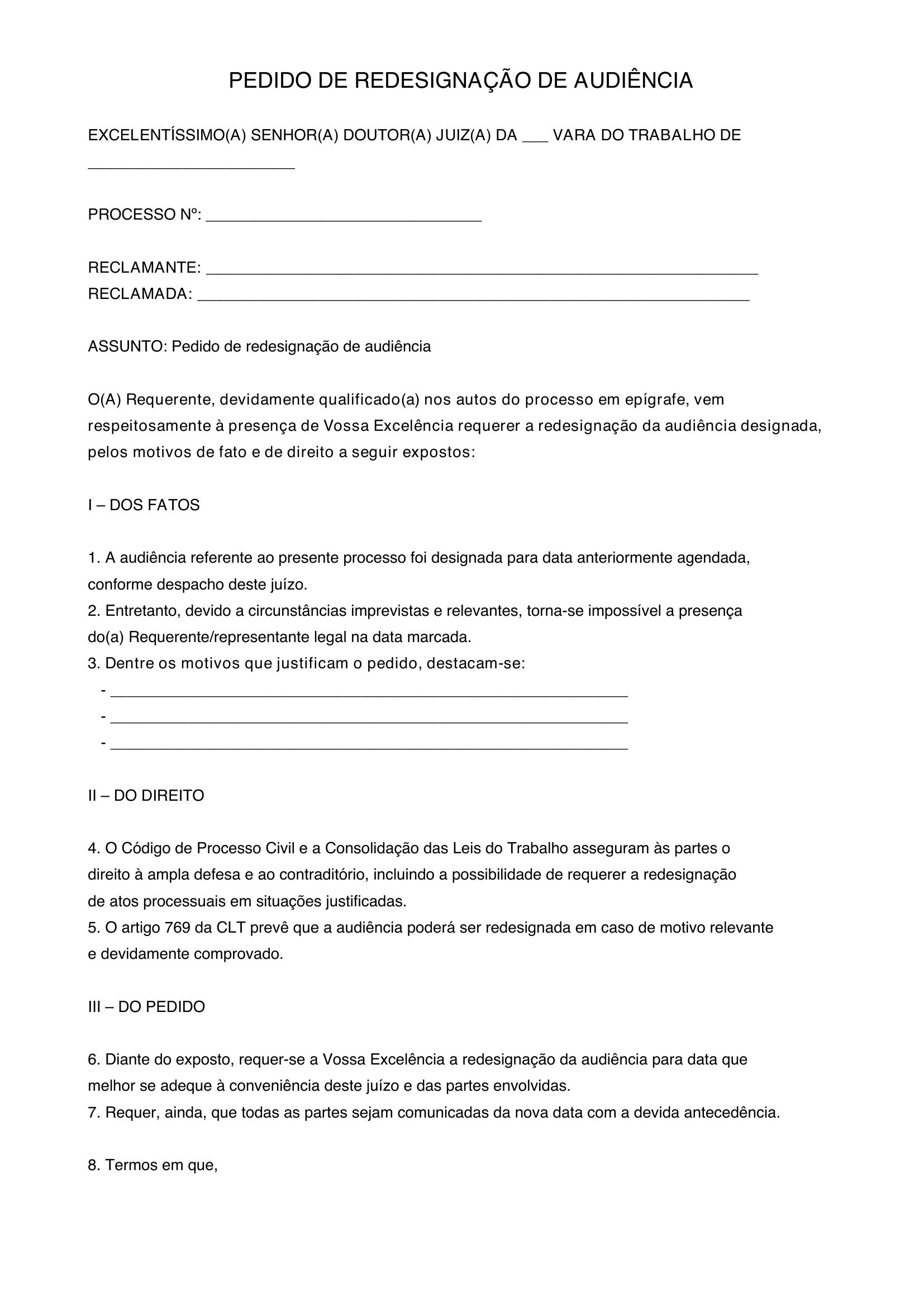 Modelo De Redesignação De Audiencia